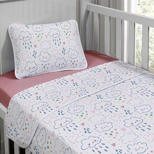 Jogo De Cama Malha Tecebem Baby Jana 3 Pçs Rose