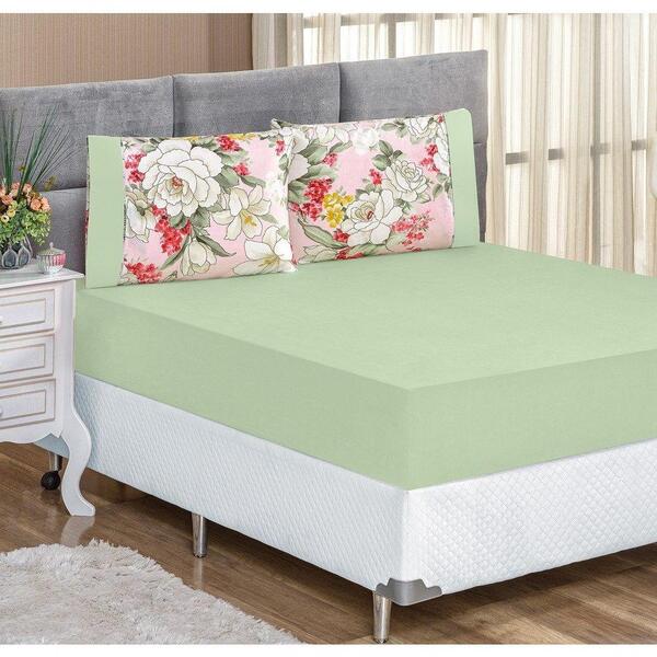 Jogo De Cama Micro200 Fios Naturale Casal 03 Peças - Killy