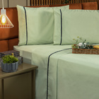 Jogo De Cama Milano Liso King 04 Peças - Percal 200 Fios C/ V