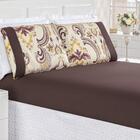 Jogo De Cama Naturale Casal Queen 3 Peças Tabaco