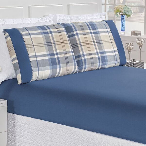 Jogo De Cama Naturale Queen Tecido Micropercal Floral 200 Fio