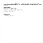 Jogo De Cama Palha 200 Fios 100% Algodão Casal 4 Peças 2,60m