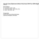 Jogo De Cama Para Solteiro Floral Azul 200 Fios 100% Algodão