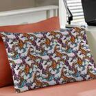 Jogo De Cama Play Malha Unicórnio 2 Peças Laranja