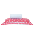 Jogo De Cama Poá Rosê/branco Solteiro 02 Peças - Percal 140 F