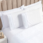 Jogo De Cama Ponto Palito Branco Casal 3 Peças Liso 160 Fios