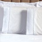 Jogo De Cama Ponto Palito Branco Casal 3 Peças Liso 160 Fios