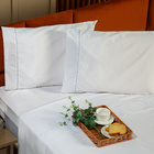 Jogo De Cama Ponto Palito Liso Casal Padrão 04 Peças - Percal