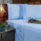 Jogo De Cama Ponto Palito Liso King 04 Peças - Percal 200 Fio