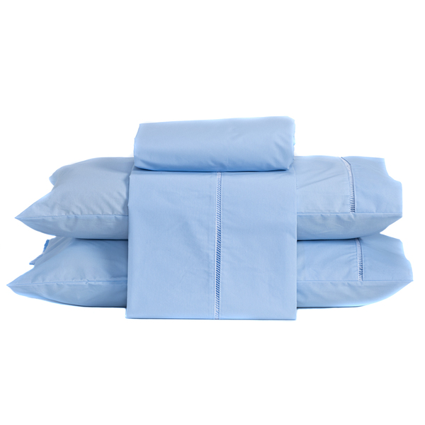 Jogo De Cama Ponto Palito Liso Queen 04 Peças - Percal 200 Fi