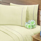 Jogo De Cama Ponto Palito Verde Solteiro 140 Fios 2 Peças Tec