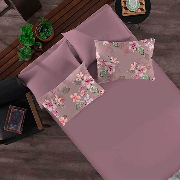 Jogo De Cama Portallar Casal Malha Pompeia 3 Peças Malbec