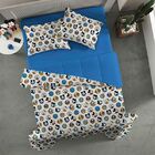 Jogo De Cama Portallar Queen Malha Amigos Do Mickey 4 Pçs Azul