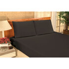 Jogo De Cama Preto Solteiro Microfibra Preto 2 Peças