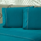 Jogo De Cama Prime Liso Turquesa King 04 Peças - Percal 400 F