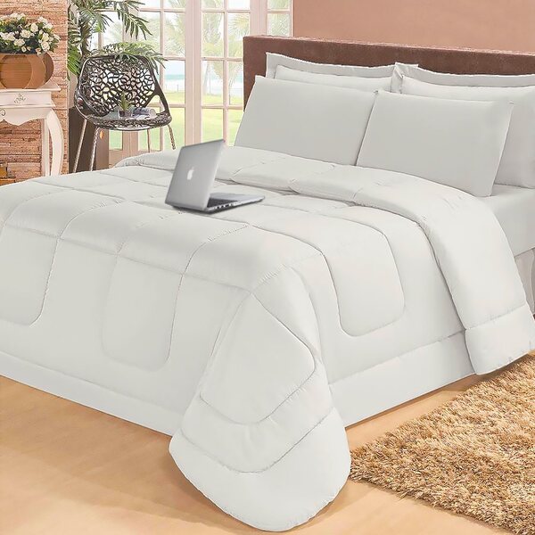 Jogo De Cama Primor Queen Kit 6 Pçs Branco Casa Dona