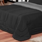 Jogo De Cama Primor Queen Kit 6 Pçs Preto E Cinza Casa Dona