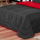 Jogo De Cama Primor Queen Kit 6 Pçs Preto E Vermelho Casa Dona