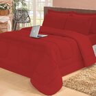 Jogo De Cama Primor Queen Kit 6 Pçs Vermelho Casa Dona