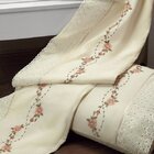 Jogo De Cama Queen 200 Fios Bordado Bouquet Palha Casaborda 4