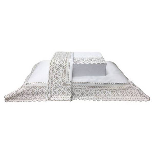 Jogo De Cama Queen 300 Fios Edimburgo 04 Peças Bege Niazitex