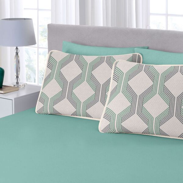 Jogo De Cama Queen 3pçs Estampado Vivaldi Cinza Un