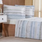 Jogo De Cama Queen 4 Pçs 200 Fios 100% Algodão 160x200x35cm L