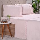 Jogo De Cama Queen 4 Pçs Broderie Bordado Inglês