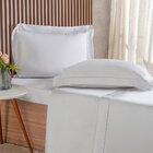 Jogo De Cama Queen 4 Pçs Ricamo 300 Fios 100% Algodão 160x200