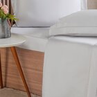 Jogo De Cama Queen 4 Pçs Ricamo 300 Fios 100% Algodão 160x200