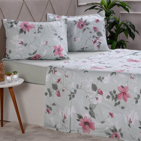 Jogo De Cama Queen 4 Peças 150 Fios Extra Macio 100% Algodão