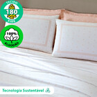 Jogo De Cama Queen 4 Peças Lençol Com Elástico 100 Algodão Pe