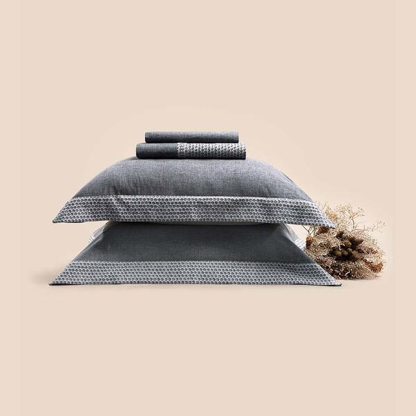 Jogo De Cama Queen Altenburg Haus Chambray De Algodão Spectro