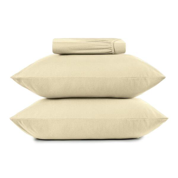 Jogo De Cama Queen Altenburg Malha Fio Penteado Bege  Noale