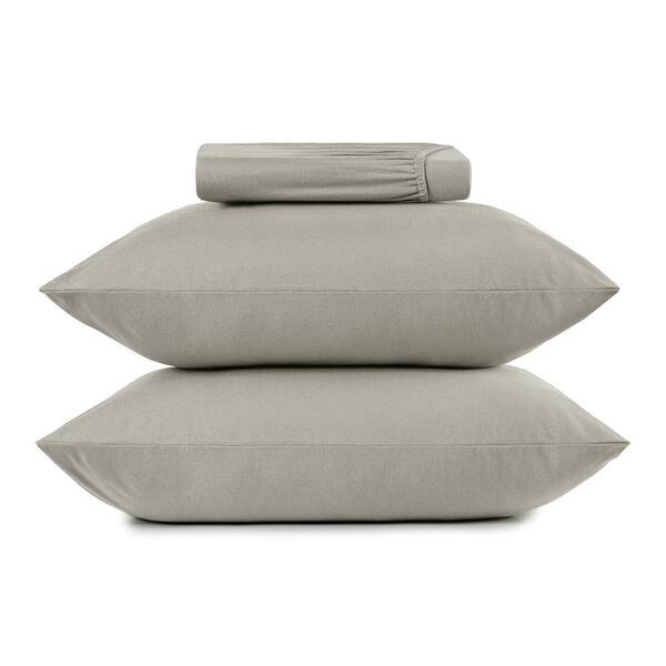 Jogo De Cama Queen Altenburg Malha Fio Penteado Cinza Platinum