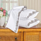 Jogo De Cama Queen Bordado 200 Fios Mondrean Branco Vilela En