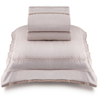 Jogo De Cama Queen Bordado 300 Fios 100% Algodão 4 Peças - Me