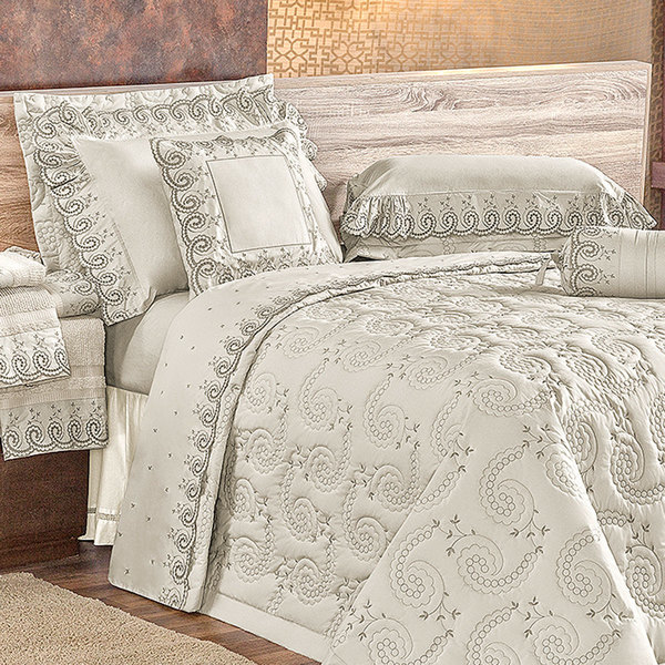 Jogo de cama queen bordado Clearance