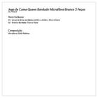 Jogo De Cama Queen Branco Bordado Microfibra 3 Peças