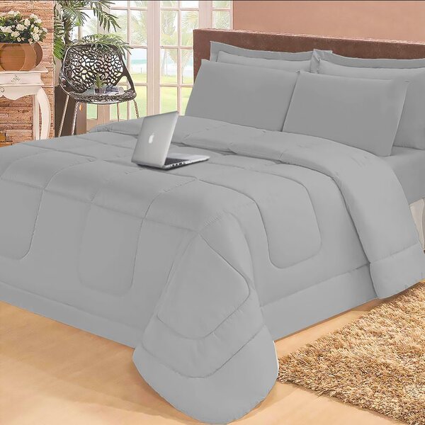 Jogo De Cama Queen Com Edredom Lençol Fronha Função Cobre Lei