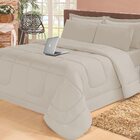 Jogo De Cama Queen Com Edredom Lençol Fronha Função Cobre Lei