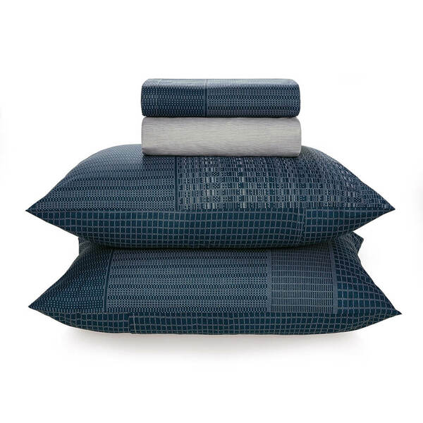 Jogo De Cama Queen Karsten Azul Regis 150 Fios 4pçs 100%algod