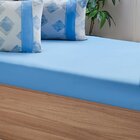 Jogo De Cama Queen Malha 3 Pçs Bella Cama New 158x198cm Azul