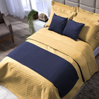 Jogo De Cama Queen Mostarda 100% Algodão 200 Fios 4 Peças