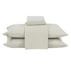 Jogo de Cama Queen Padro 4 Peas Algodo 150 Fios Bege Beca Decor
