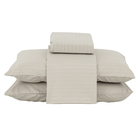 Jogo de Cama Queen Padro Stripes 4 Peas Polister Bege Beca Decor
