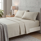 Jogo de Cama Queen Padro Stripes 4 Peas Polister Bege Beca Decor