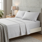Jogo de Cama Queen Padro Stripes 4 Peas Polister Cinza Beca Decor