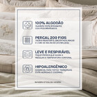 Jogo De Cama Queen Percal 200 Fios 100 Algodão Karsten