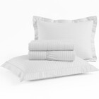 Jogo De Cama Queen Percal 300 Fios Algodão Adamascado 4 Peças